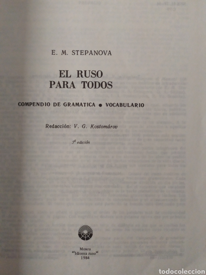 Libros de segunda mano: E. M. Stepanova. El ruso para todos - Foto 2