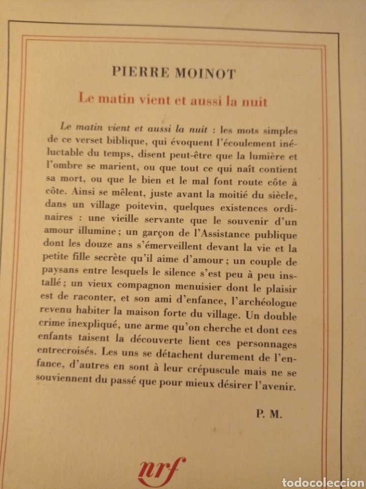 Libros de segunda mano: Le matin vient et aussi la nuit - Foto 4