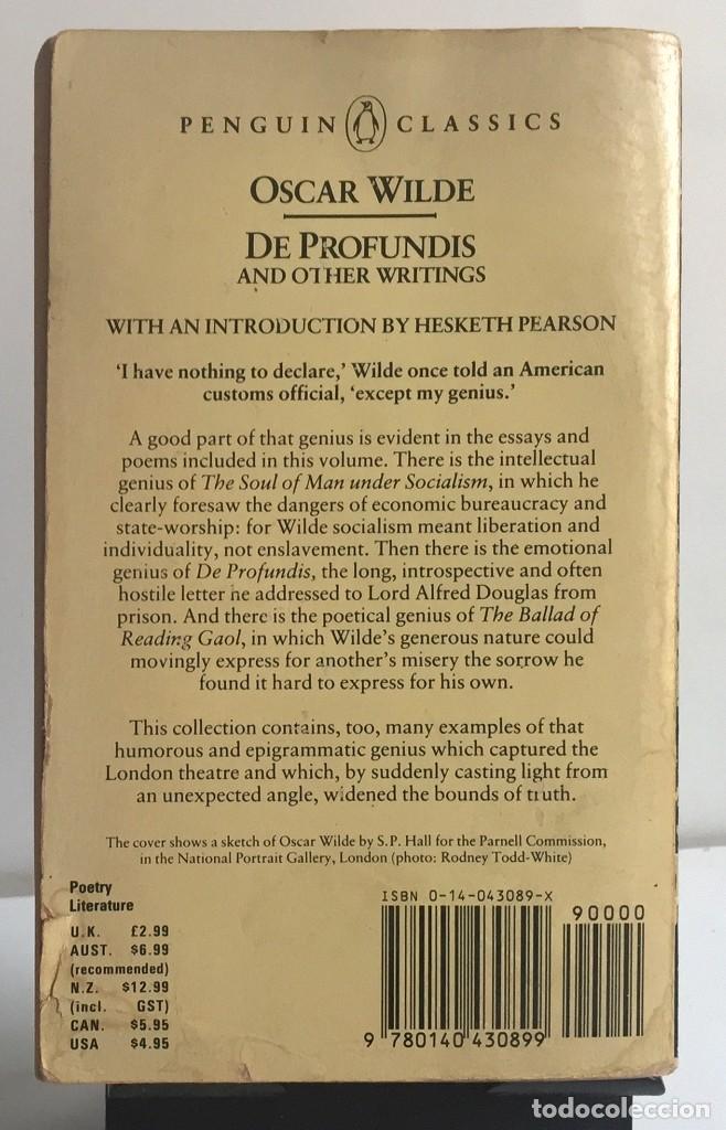 Libros de segunda mano: DE PROFUNDIS. ANOTHER WRITINGS. Oscar Wilde - Foto 2
