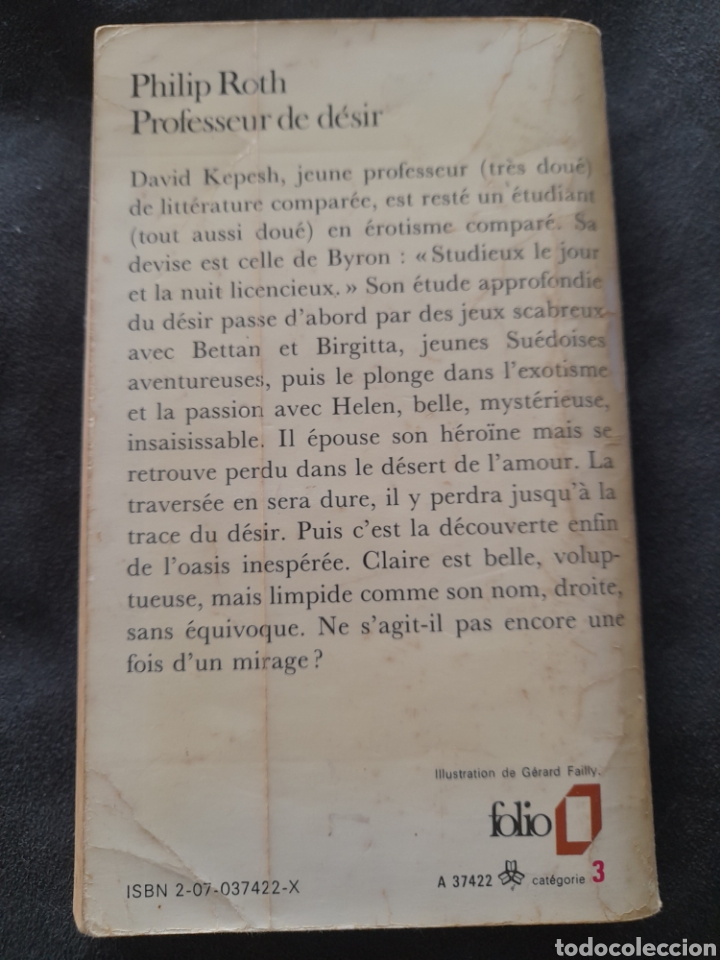 Libros de segunda mano: Profesor de d&eacute;sir. Philip Roth - Foto 2
