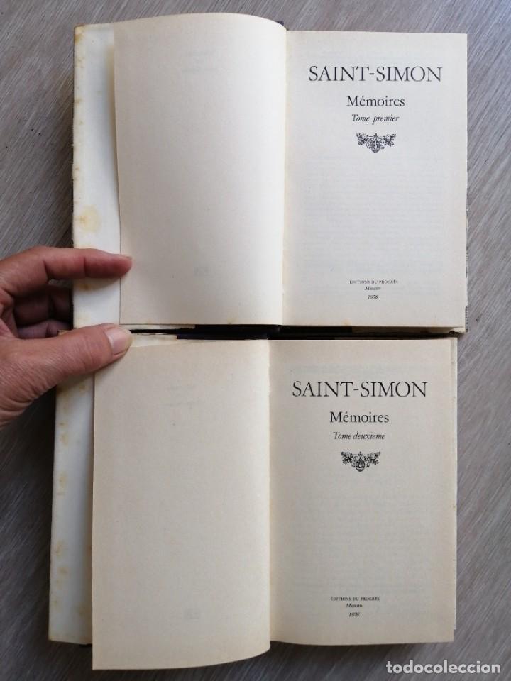 Libros de segunda mano: Saint Simon. Memoires. 2 tomes. &Eacute;ditions du progr&egrave;s. Moscou. 1976. Franc&eacute;s. - Foto 8