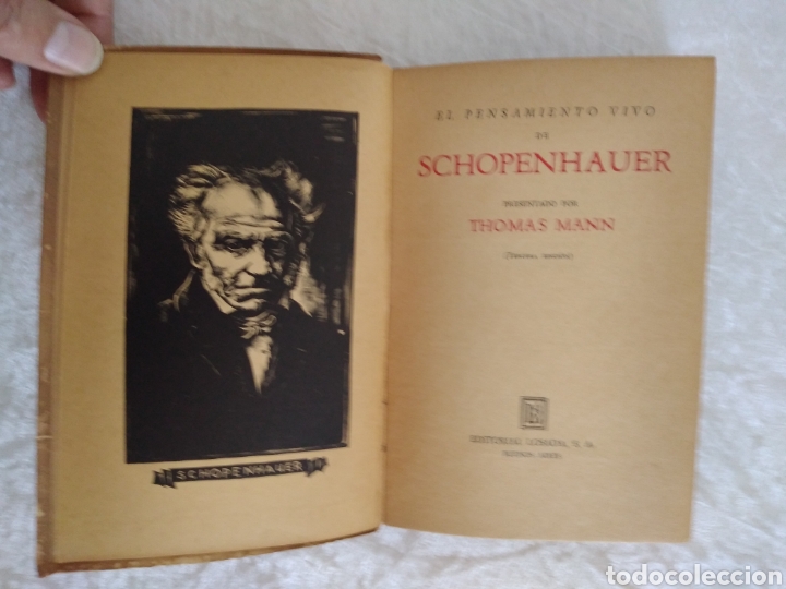 Libros de segunda mano: THOMAS MANN: EL PENSAMIENTO VIVO DE SCHOPENHAUER, ED. LOSADA, 1946 - Foto 1