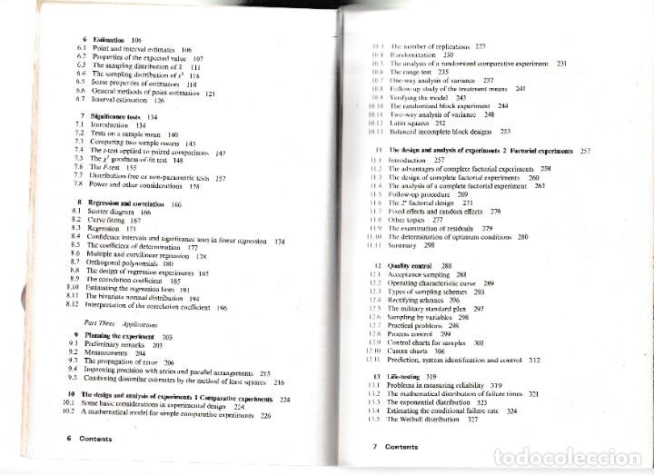 Libros de segunda mano: STATISTICS FOR TECHNOLOGY - CHRISTOPHER CHATFIELD - 2&ordf; EDITION / 1978 - CHAMPAN & HALL - Foto 3