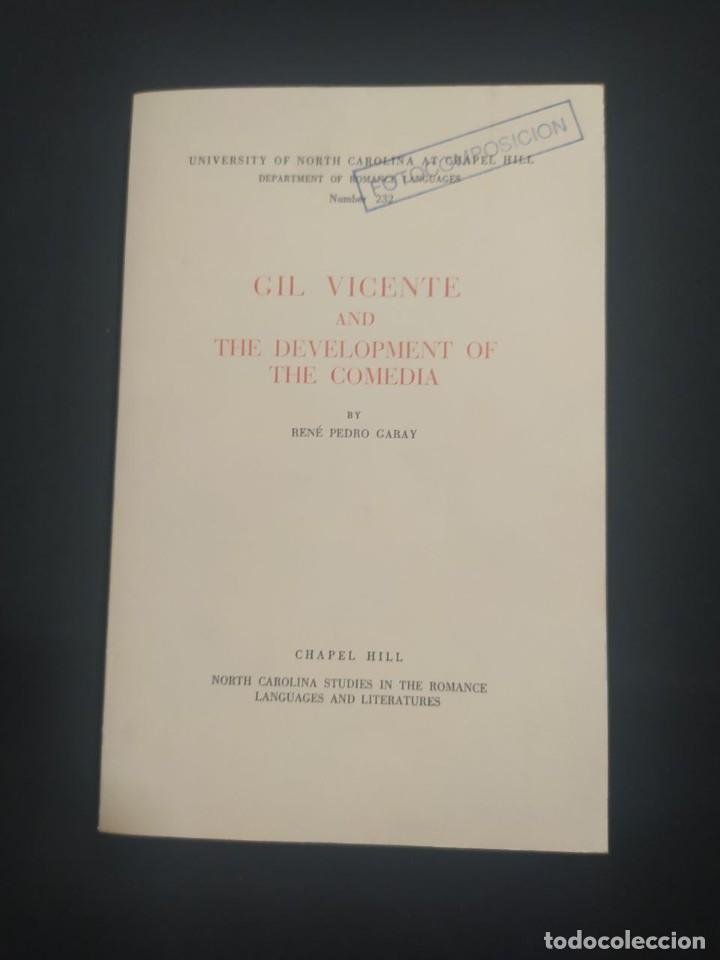 Libri di seconda mano: GIL VICENTE AND THE DEVELOPMENT OF THE COMEDIA. RENE PEDRO GARAY. 1988