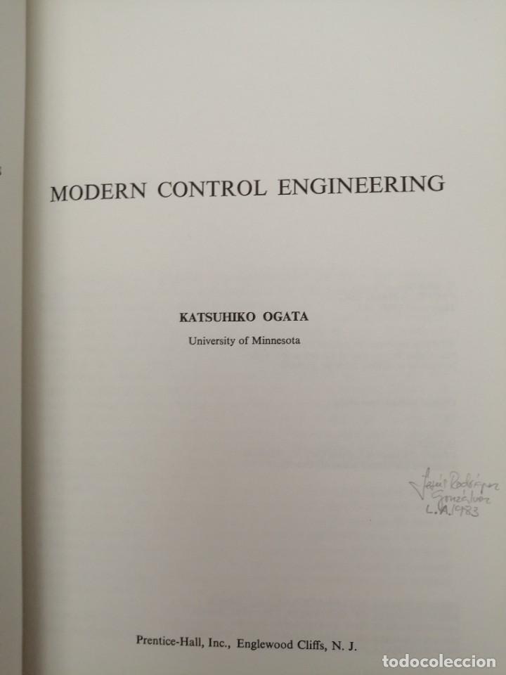 Libros de segunda mano: MODERN CONTROL ENGINEERING (INSTRUMENTATION AND CONTROLS SERIES, HARDCOVER) - Foto 3