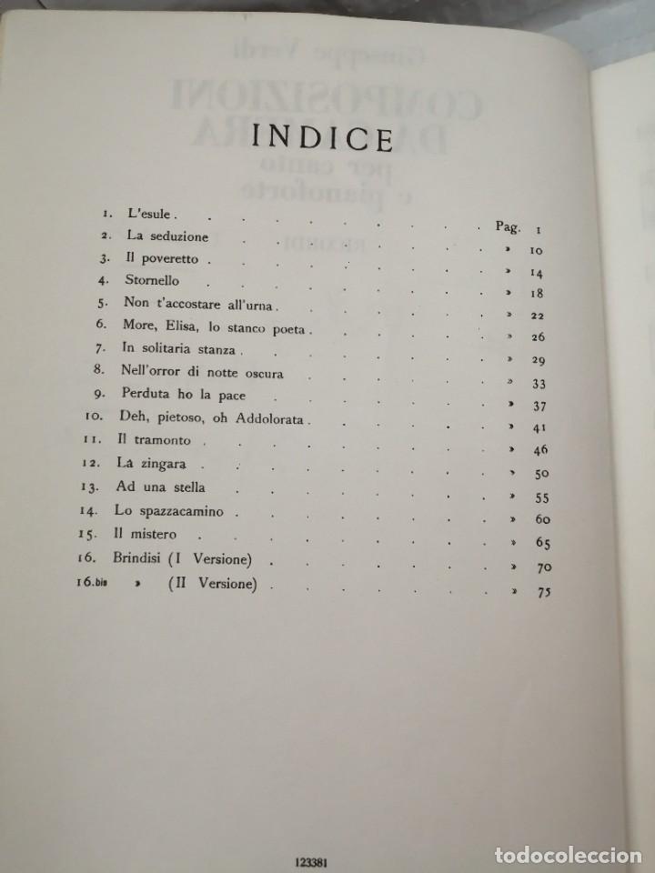 Libros de segunda mano: COMPOSIZIONI DA CAMERA PER CANTO E PIANOFORTE GIUSEPPE VERDI - Foto 3