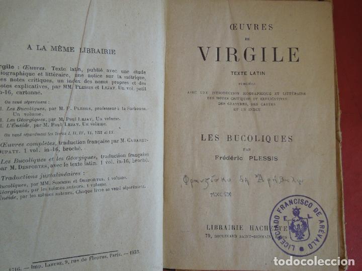 Libros de segunda mano: LES BUCOLIQUES - VIRGILE - LIB. HACHETTE 1932. - Foto 2