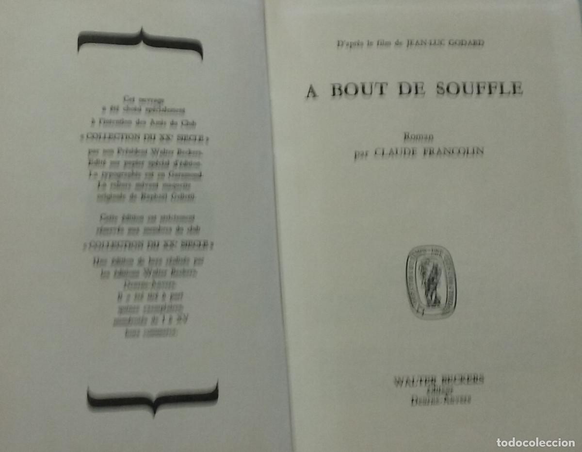 Libros de segunda mano: A bout de souffle. Claude Francolin. Texto en frances - Foto 2