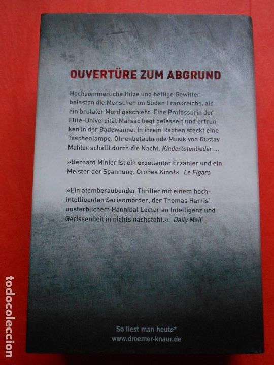 Libros de segunda mano: KINDERTOTENLIED BERNARD MINIER - Foto 2