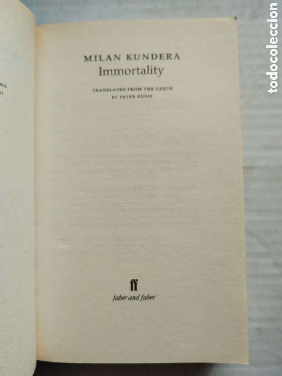 Libros de segunda mano: IMMORTALITY/MIL&Aacute;N MUNDERA - Foto 2