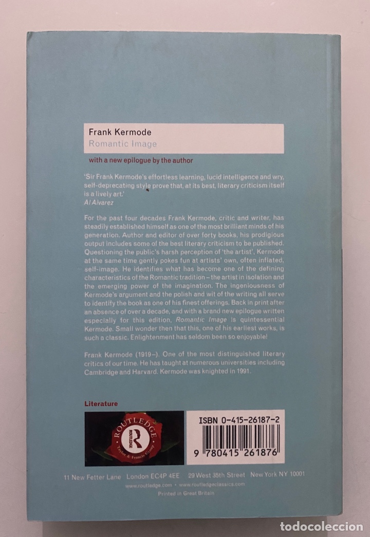Libros de segunda mano: Romantic Image - KERMODE, Frank - Foto 2