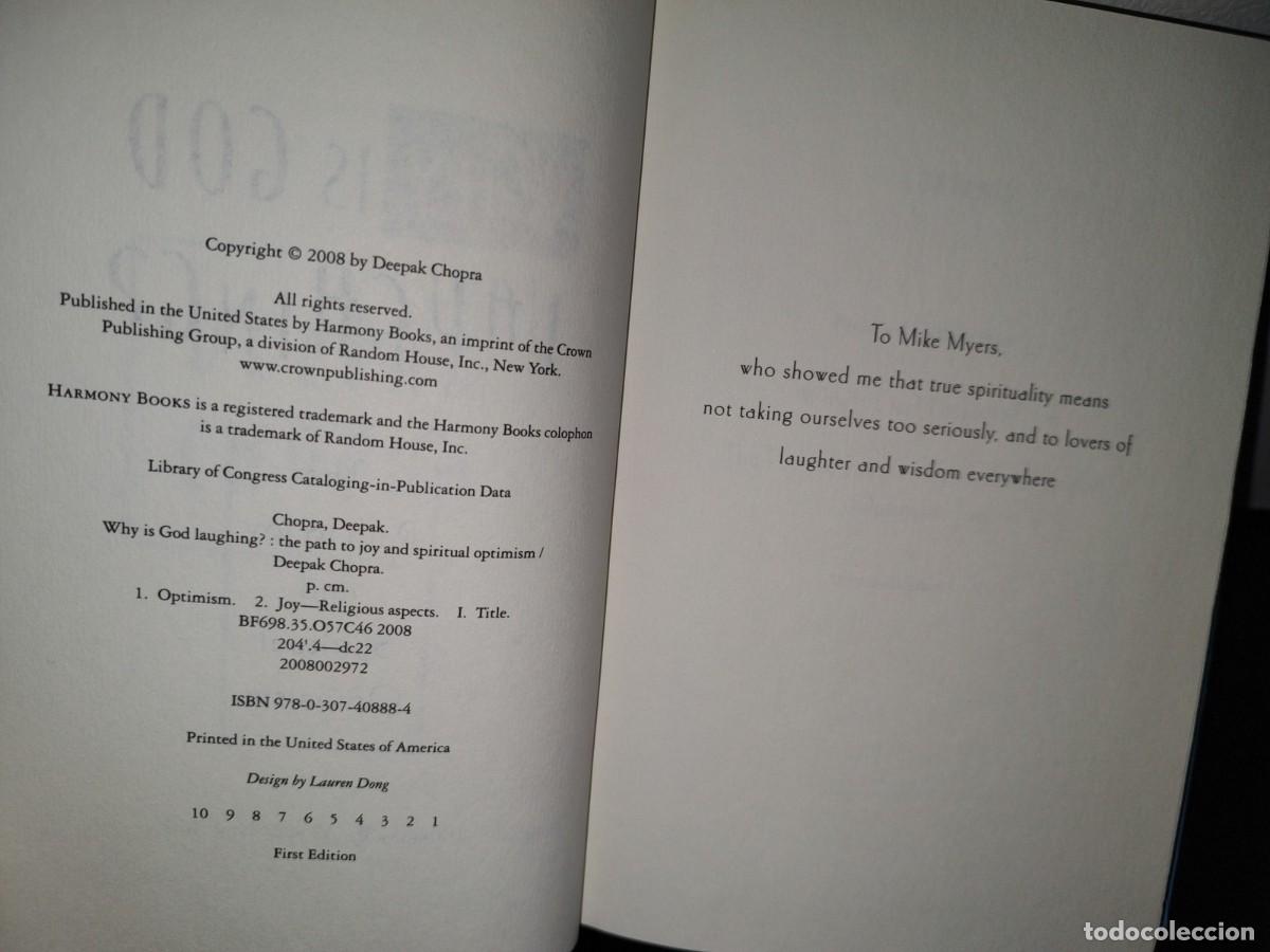 Libros de segunda mano: 47- WHY IS GOD LAUGHING? - DEEPAK CHOPRA - Foto 4