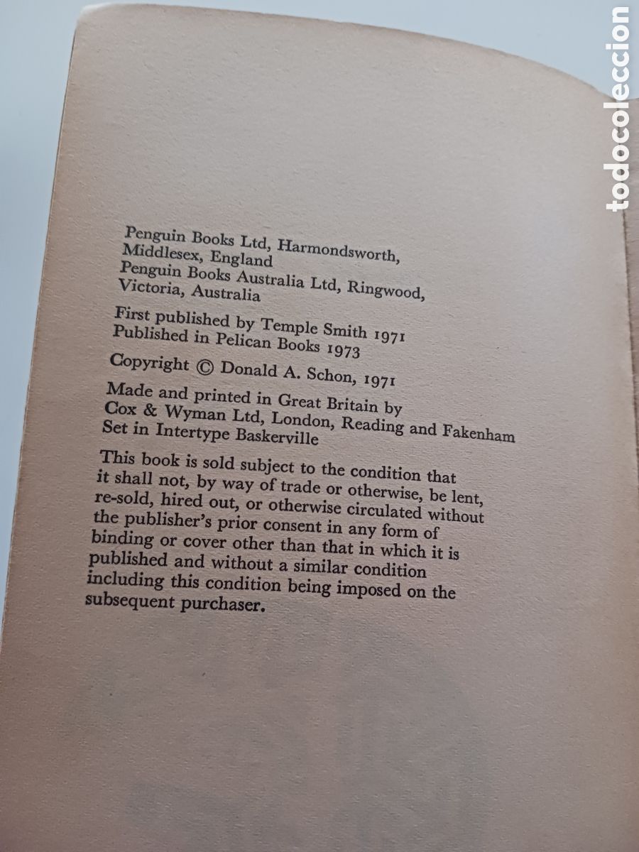 Libros de segunda mano: Beyond the stable state, Donald Schon 1973 ingl&eacute;s - Foto 2