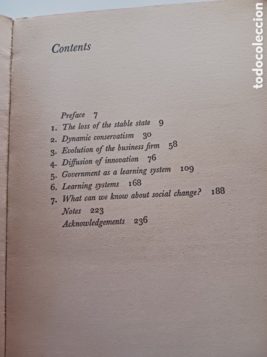 Libros de segunda mano: Beyond the stable state, Donald Schon 1973 ingl&eacute;s - Foto 3