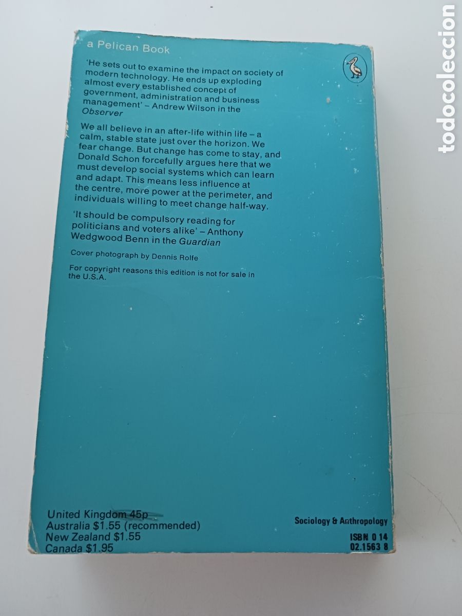Libros de segunda mano: Beyond the stable state, Donald Schon 1973 ingl&eacute;s - Foto 5