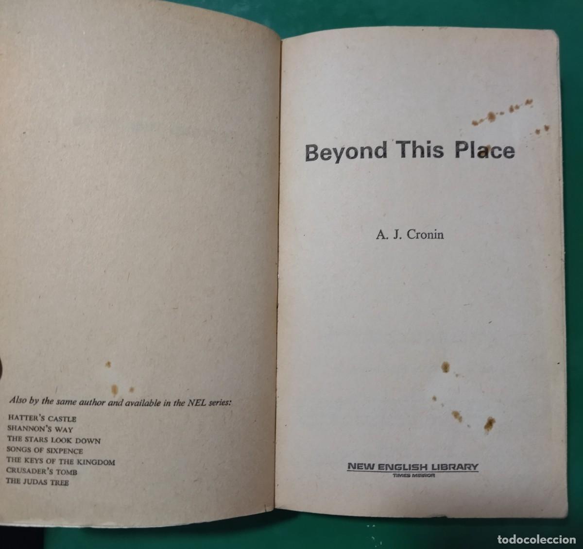 Libros de segunda mano: Beyond This Place. AJ Cronin. 1973 Paperback 1&ordf; First Time. - Foto 5