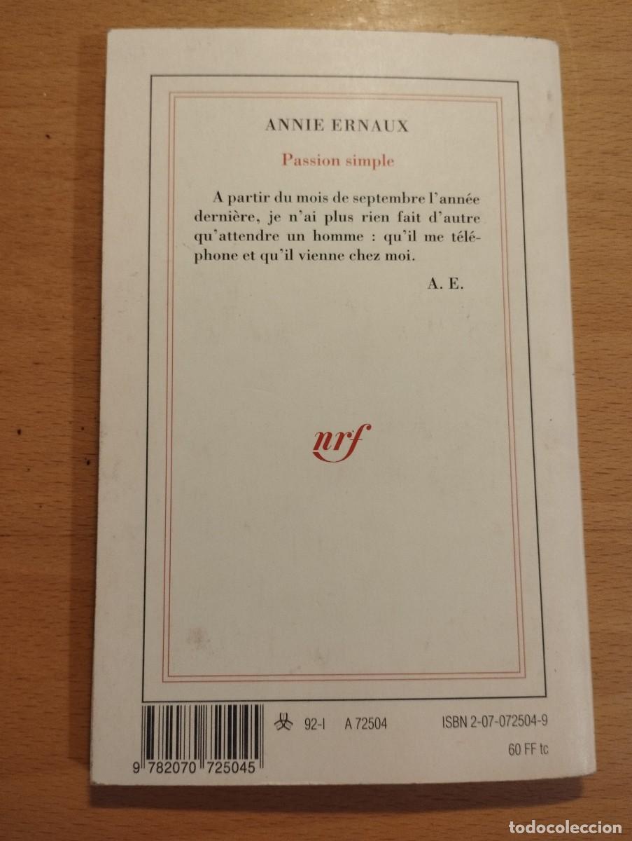 Libros de segunda mano: PASSION SIMPLE (ANNIE ERNAUX) - Foto 9