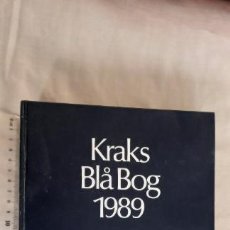 Libros de segunda mano: KRAKS BLÅ BOG 1989 MED REGISTER 1910-1988. 8212 BIOGRAFIER OVER NULEVENDE DANSKE