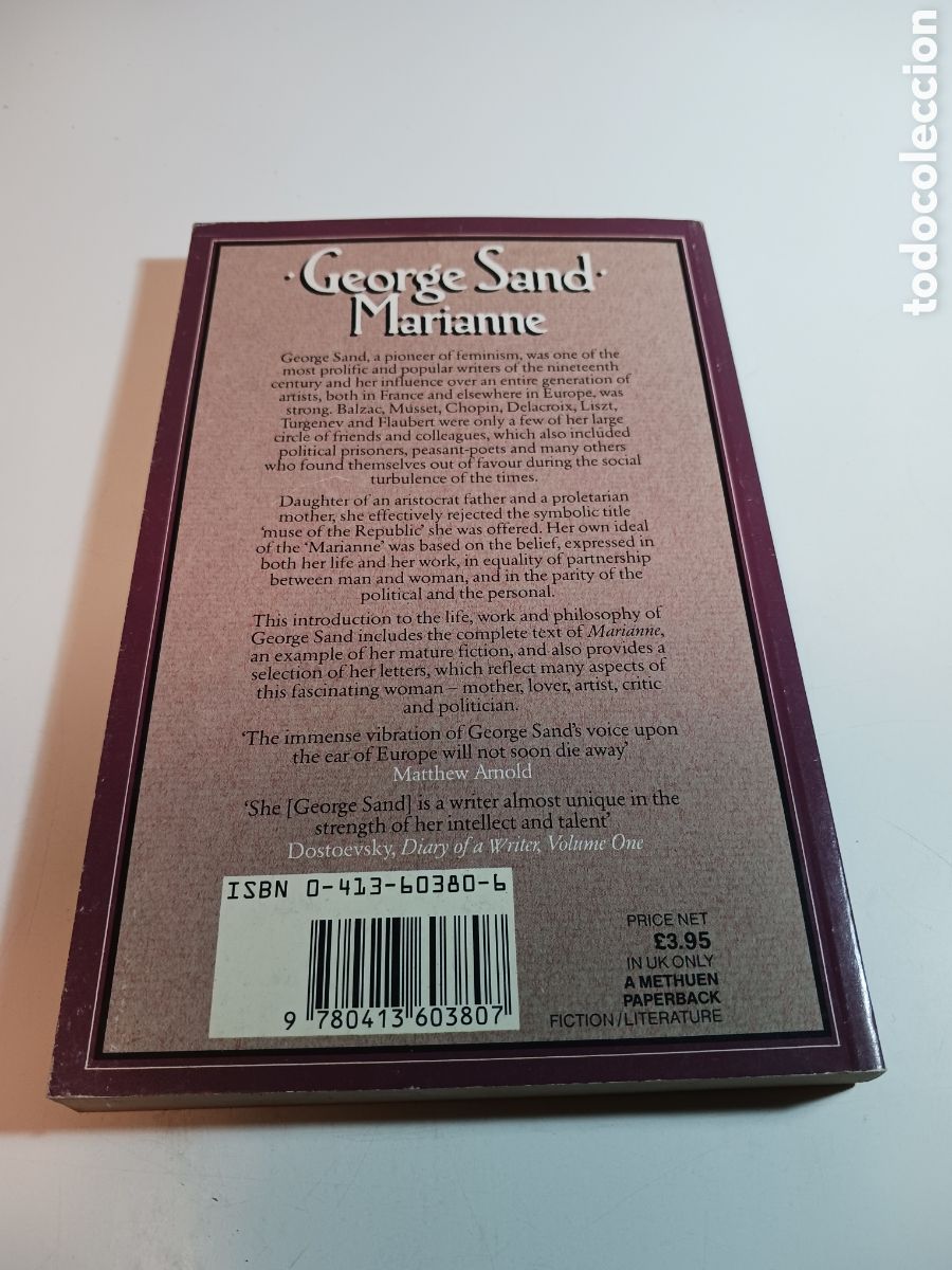 Libros de segunda mano: Marianne George Sand 1987 ingl&eacute;s - Foto 2