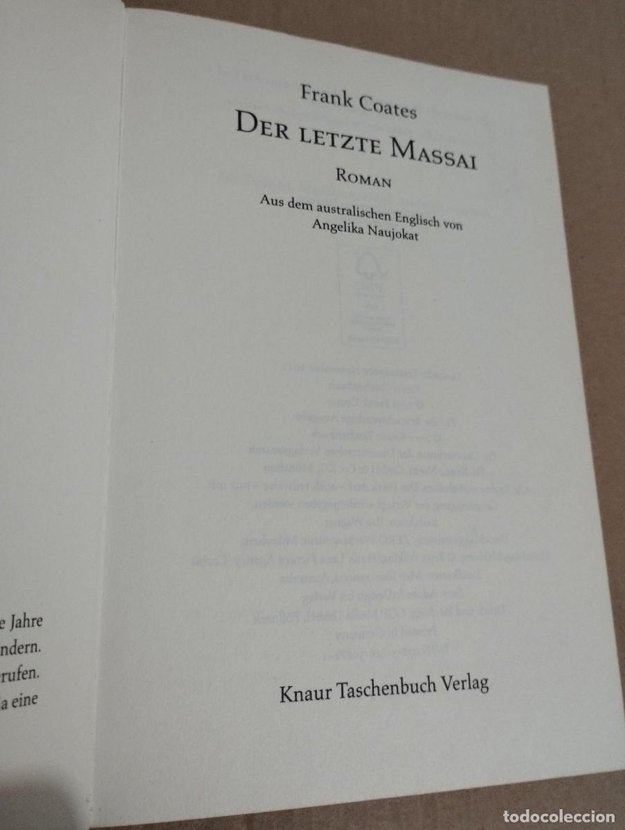 Libros de segunda mano: DER LETZTE MASSAI (FRANK COATES) - Foto 2