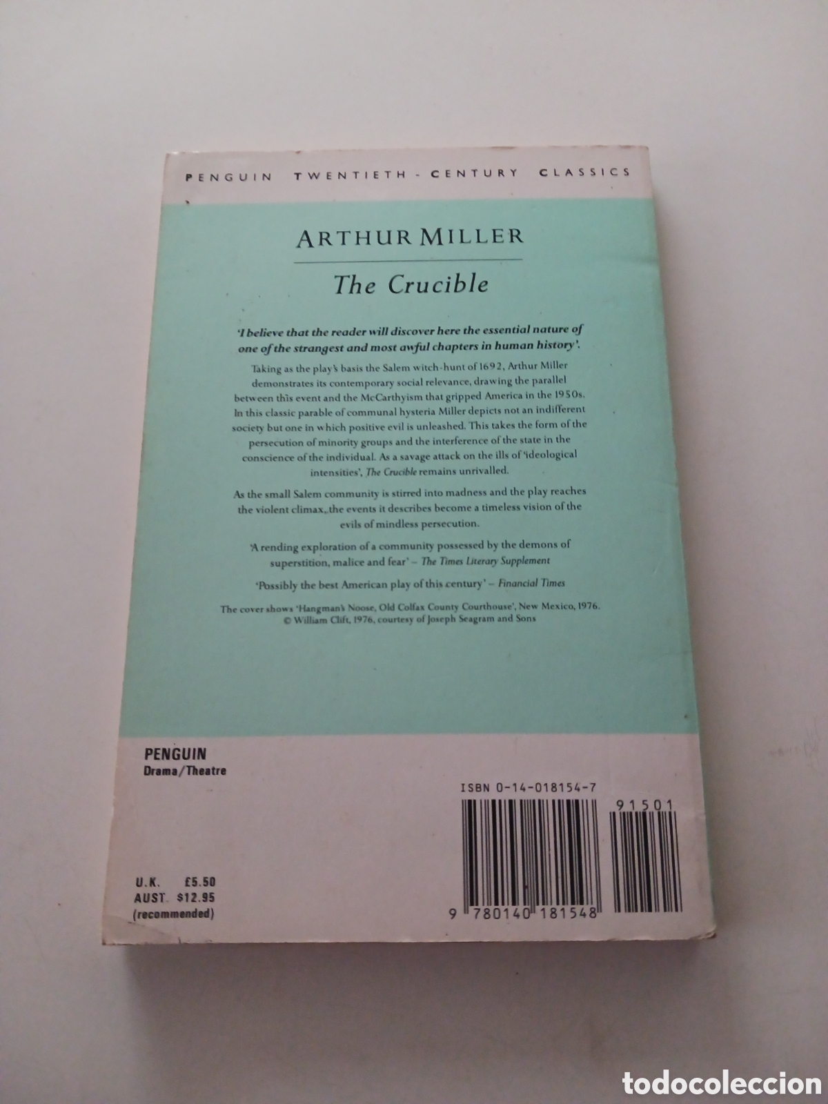 Libros de segunda mano: The Crucible Arthur Miller ingl&eacute;s - Foto 2