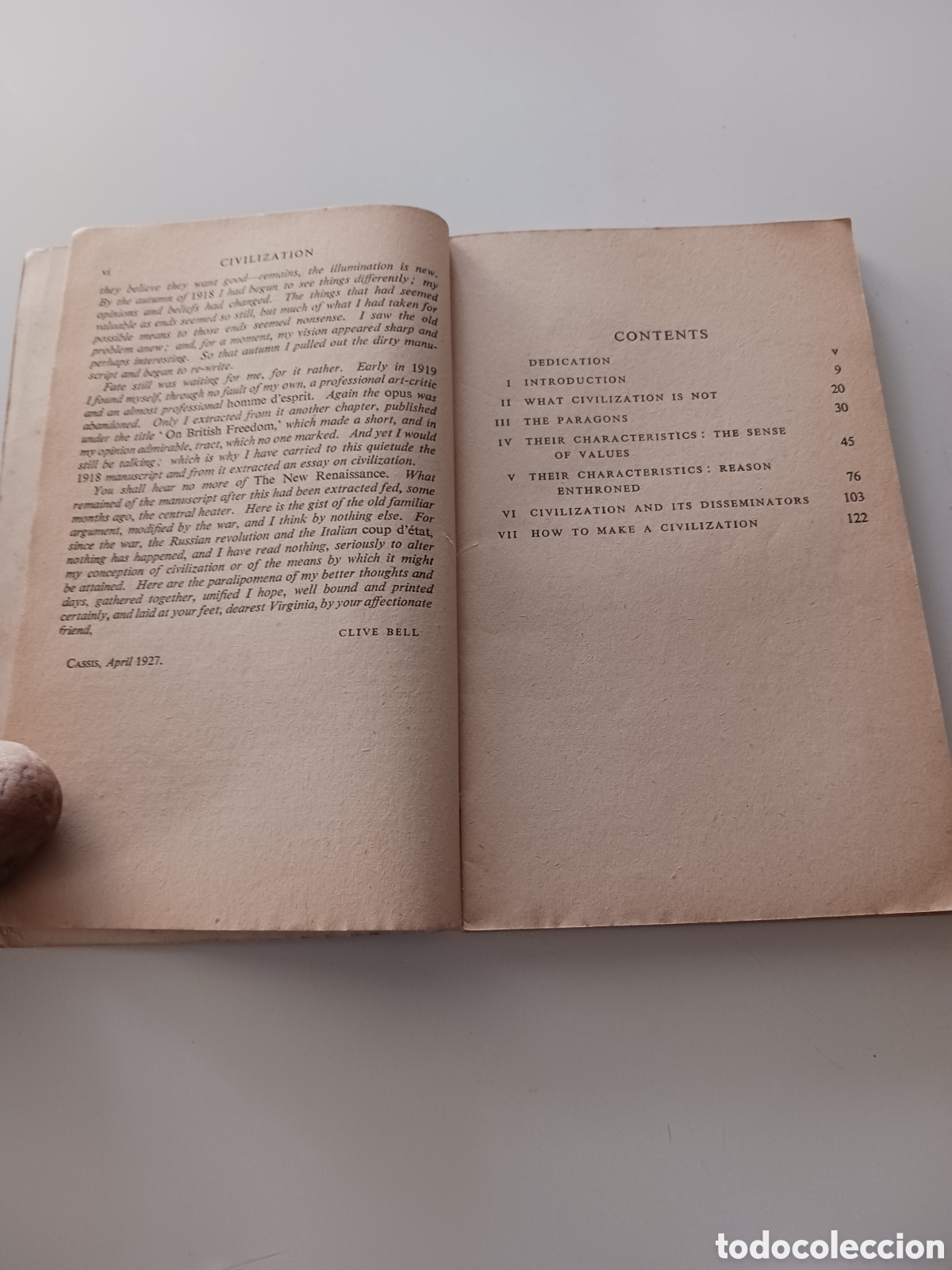 Libros de segunda mano: Civilization, Clive Bell, 1947 ingl&eacute;s - Foto 2