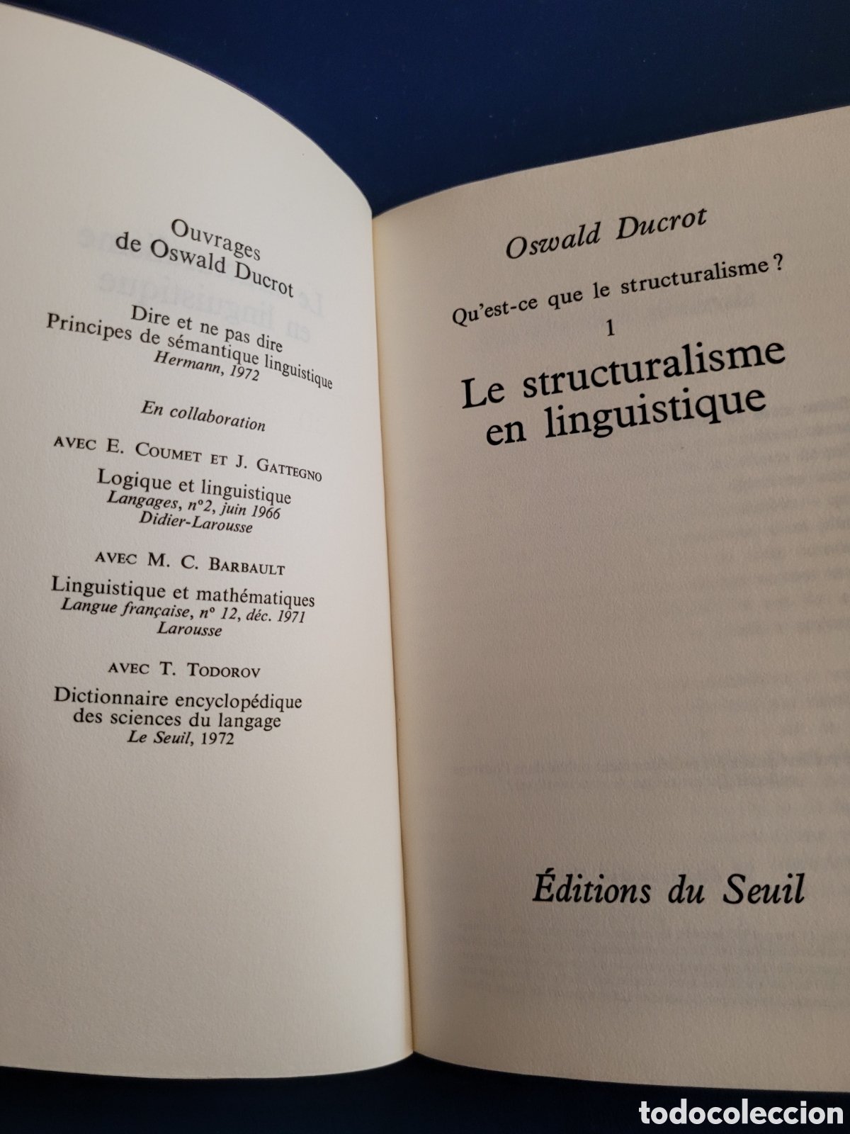 Libros de segunda mano: LE STRUCTURALISME EN LINGUISTIQUE OSWALD DUCROT POINTS - Foto 3