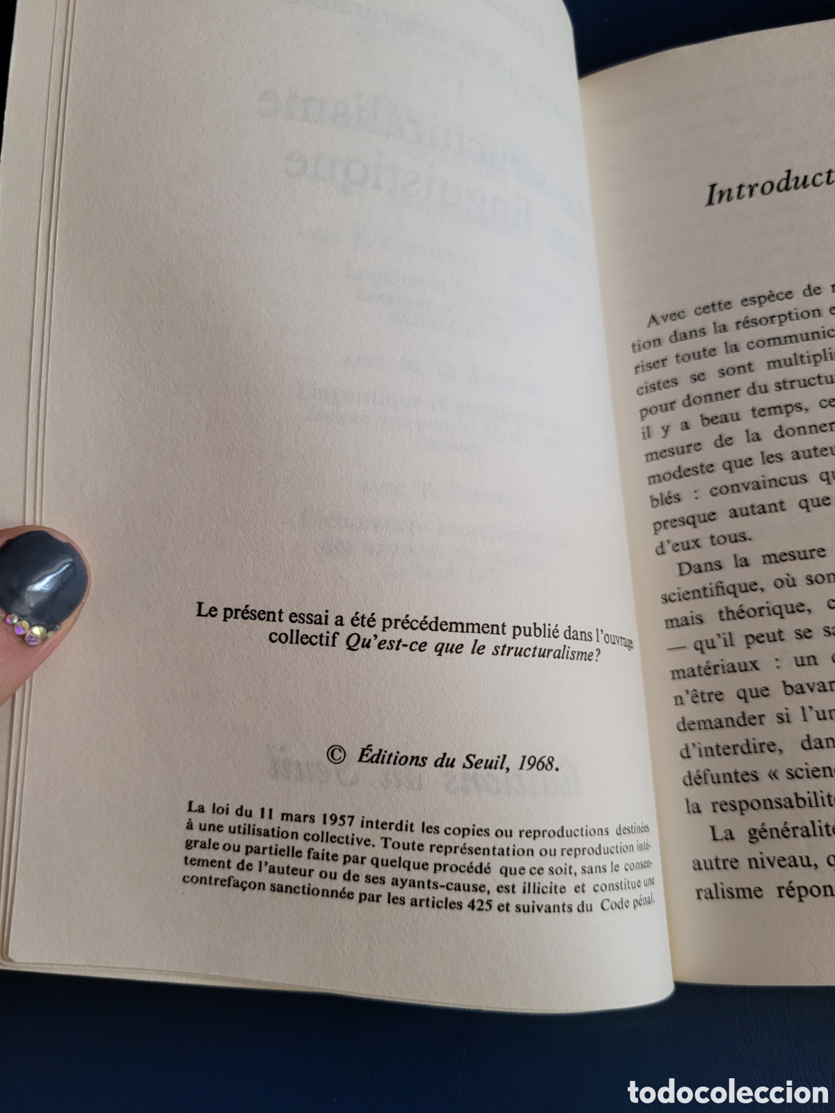 Libros de segunda mano: LE STRUCTURALISME EN LINGUISTIQUE OSWALD DUCROT POINTS - Foto 4