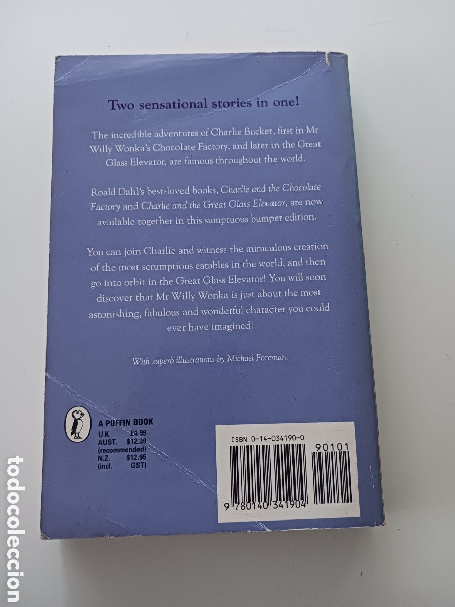 The Complete Adventures of Charlie And Mr Willy Wonka: Charlie And the  Chocolate Factory & Charlie And the Great Glass Elevator (Puffin Books) :  Foreman, Michael, Dahl, Roald: : Books