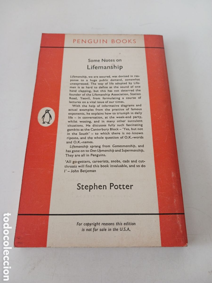 Libros de segunda mano: Some notes on lifemanship Stephen Potter 1964 ingl&eacute;s - Foto 5
