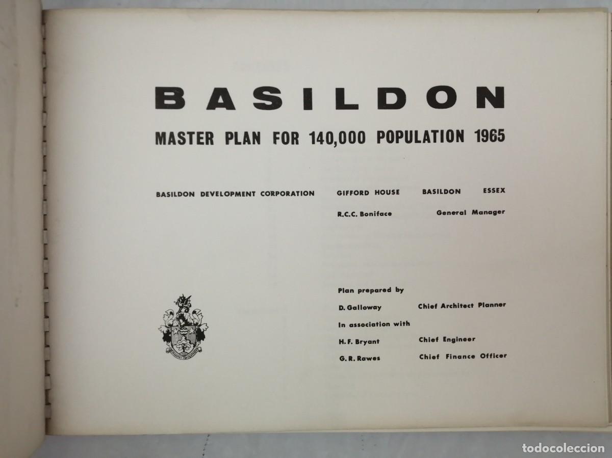 Libros de segunda mano: BASILDON. MASTER PLAN FOR 140000 POPULATION 1965 - Foto 3