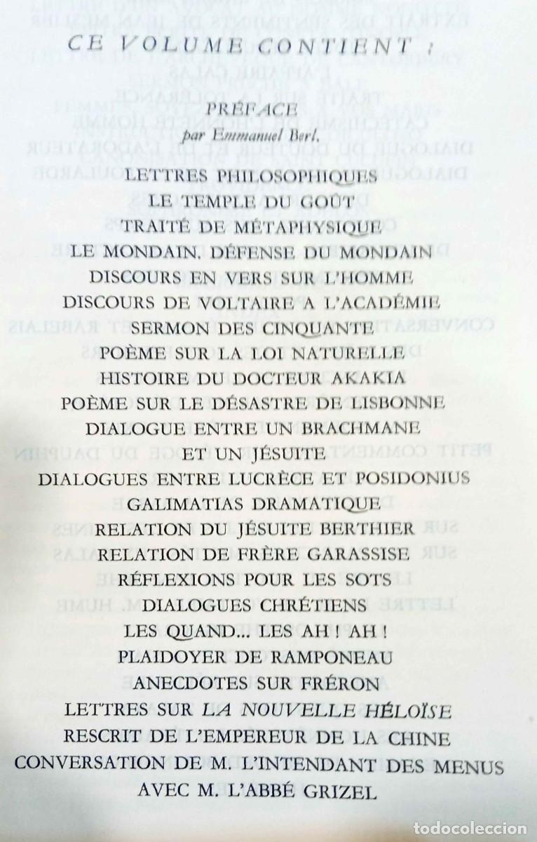 Libros de segunda mano: VOLTAIRE - M&Eacute;LANGES. GALLIMARD, 1961. - Foto 3