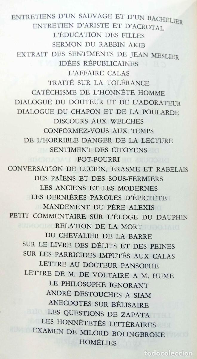 Libros de segunda mano: VOLTAIRE - M&Eacute;LANGES. GALLIMARD, 1961. - Foto 4