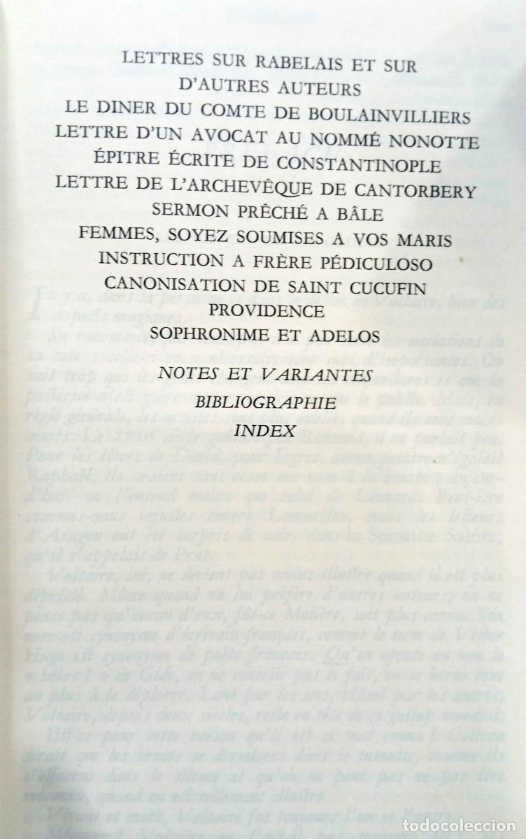 Libros de segunda mano: VOLTAIRE - M&Eacute;LANGES. GALLIMARD, 1961. - Foto 5