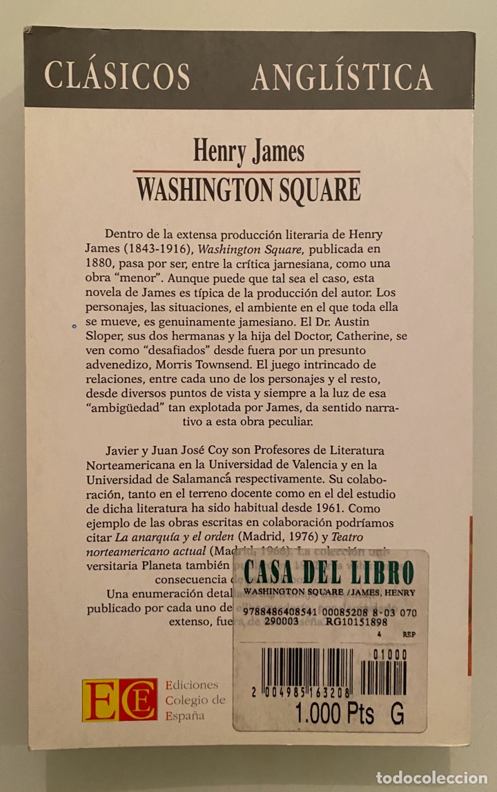Libros de segunda mano: Washington Square - JAMES, Henry - Foto 2