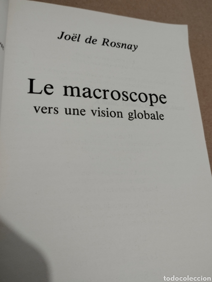 Libros de segunda mano: LE MACROSCOPE VERS UNE VISION GLOBALE (JO&Euml;L DE ROSNAY) - Foto 2