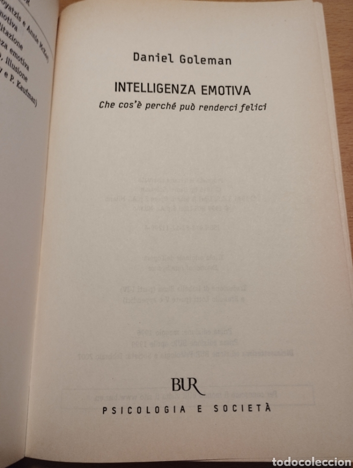 Libros de segunda mano: INTELLIGENZA EMOTIVA (DANIEL GOLEMAN) - Foto 2