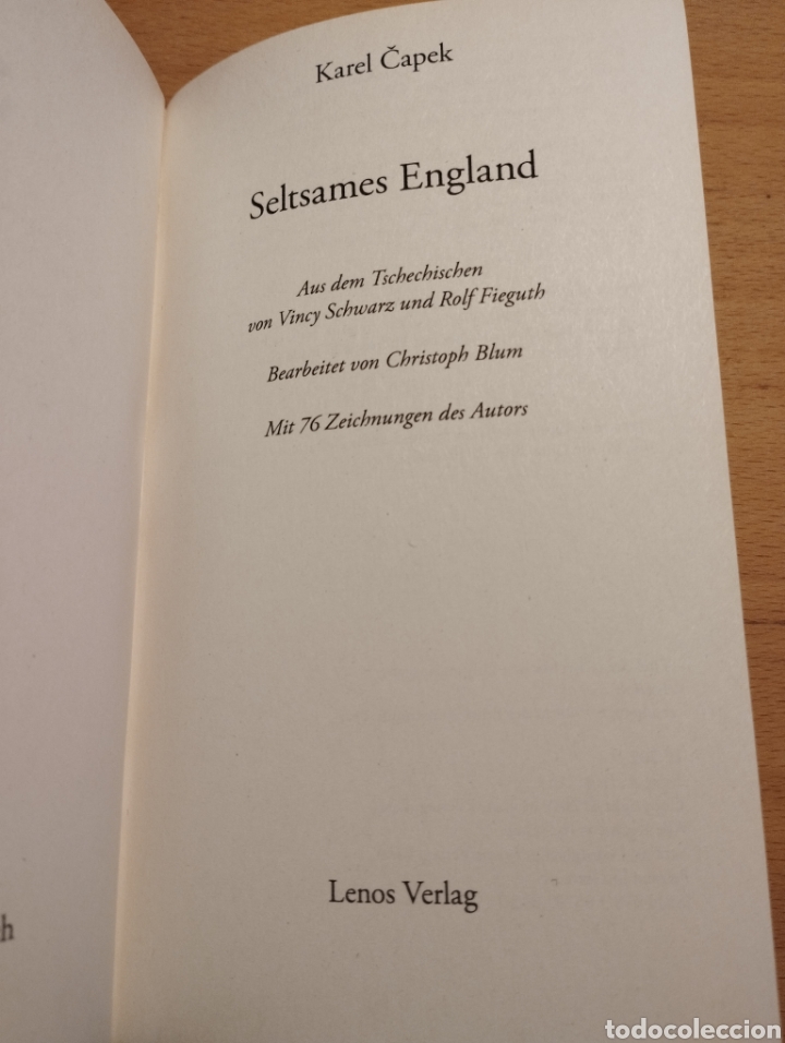 Libros de segunda mano: SELTSAMES ENGLAND (KAREL CAPEK) - Foto 2