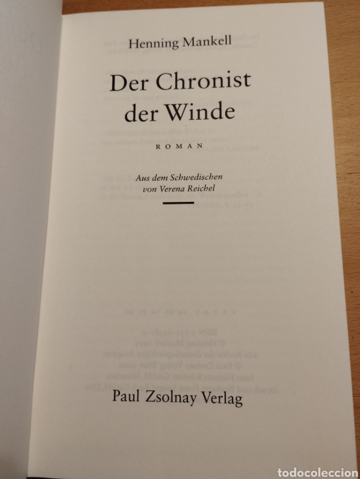 Libros de segunda mano: DER CHRONIST DER WINDE (HENNING MANKELL) - Foto 2