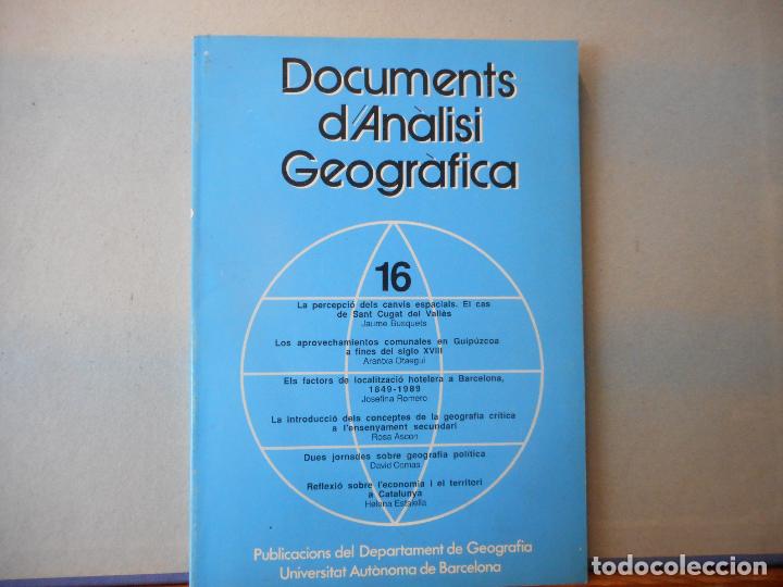 Libros de segunda mano: LIBRO.DOCUMENTS D ANALISIS GEOGRAFICA. - Foto 1