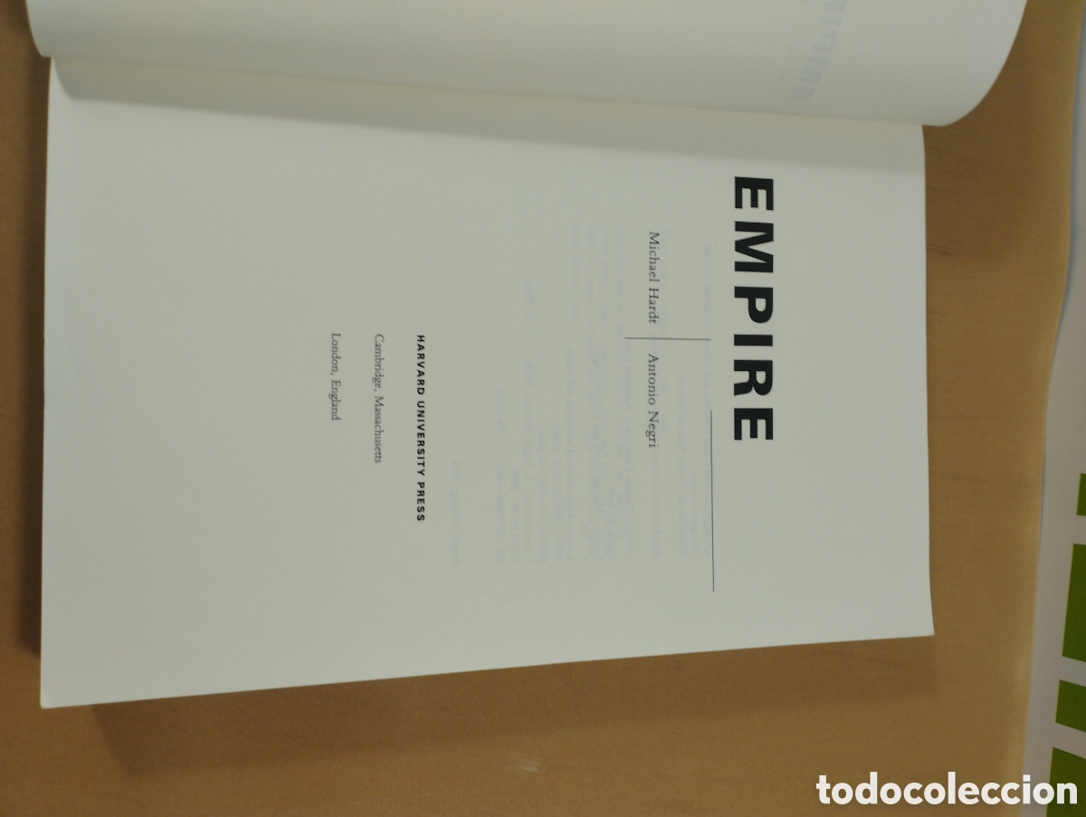 Libros de segunda mano: Empire. Michael Hardt. Antonio Negri. Harvard. - Foto 3