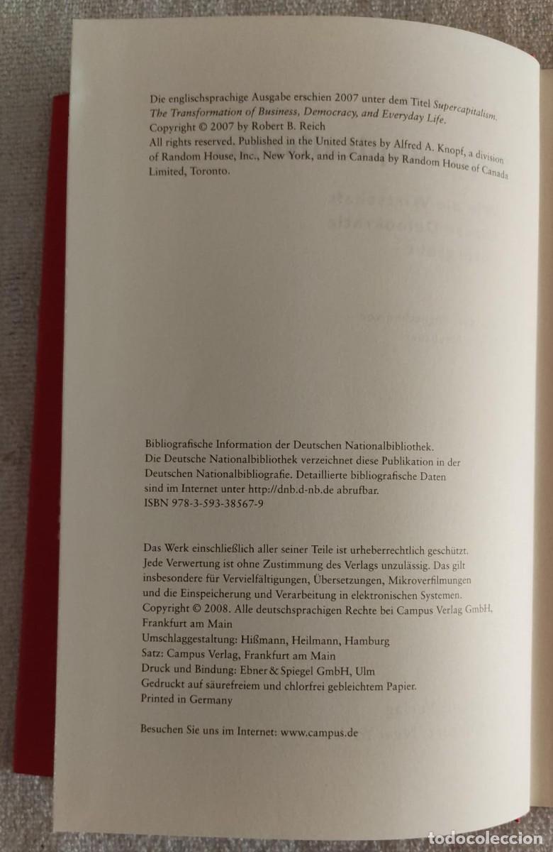 Libros de segunda mano: SUPER KAPITALISMUS. - Foto 5