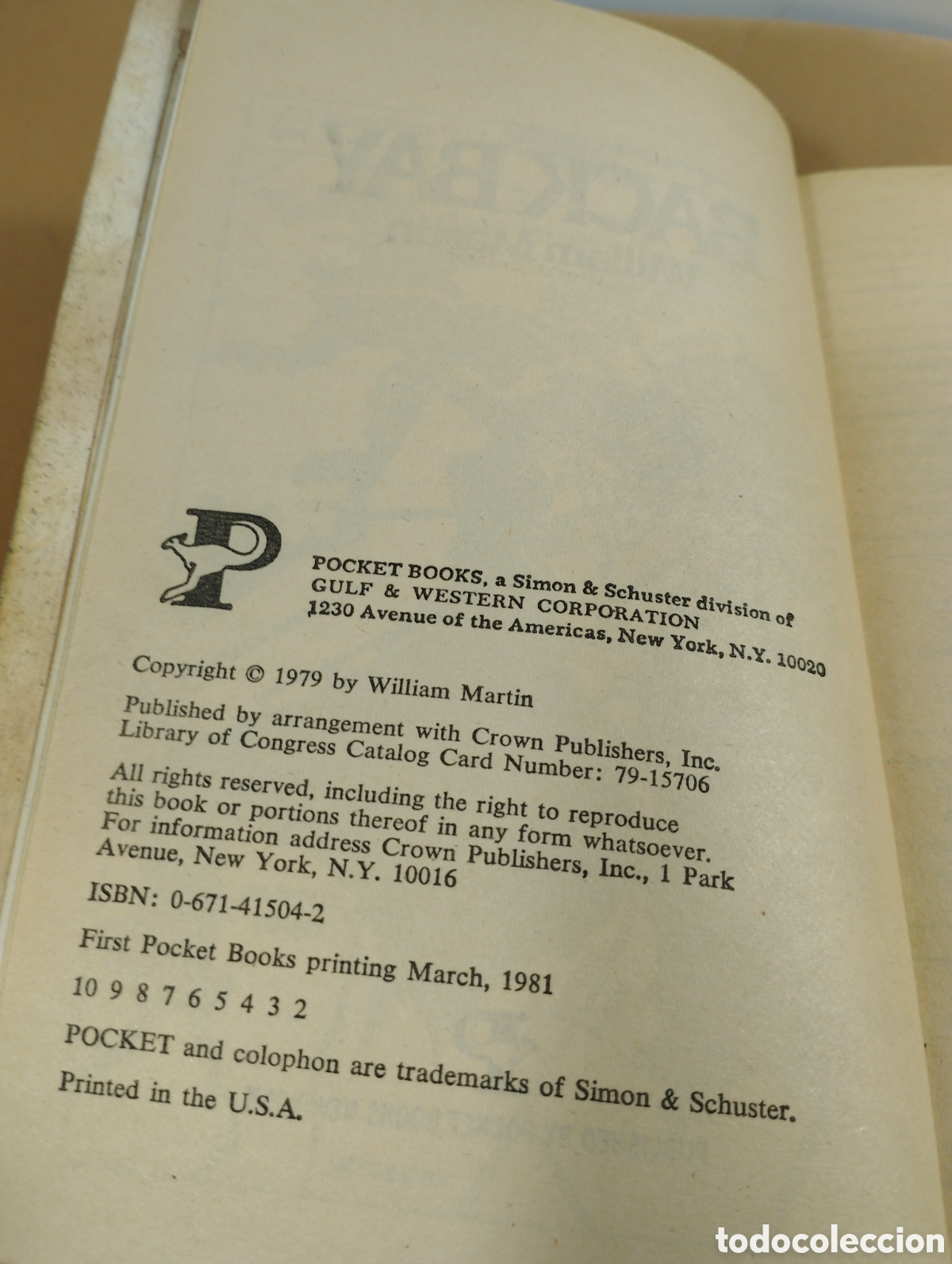 Libros de segunda mano: Black bay. William Martin. 1981. - Foto 5