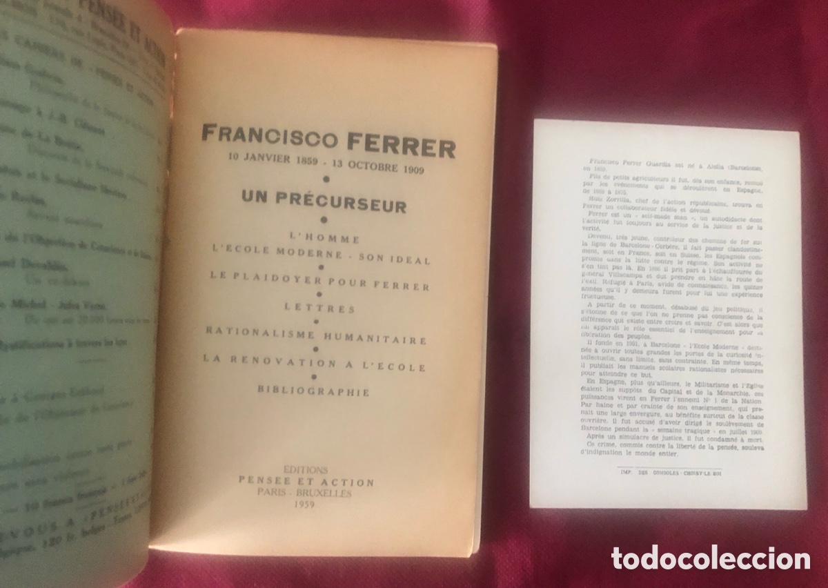 Libros de segunda mano: FRANCISCO FERRER UN PRECURSEUR-1959. - Foto 2