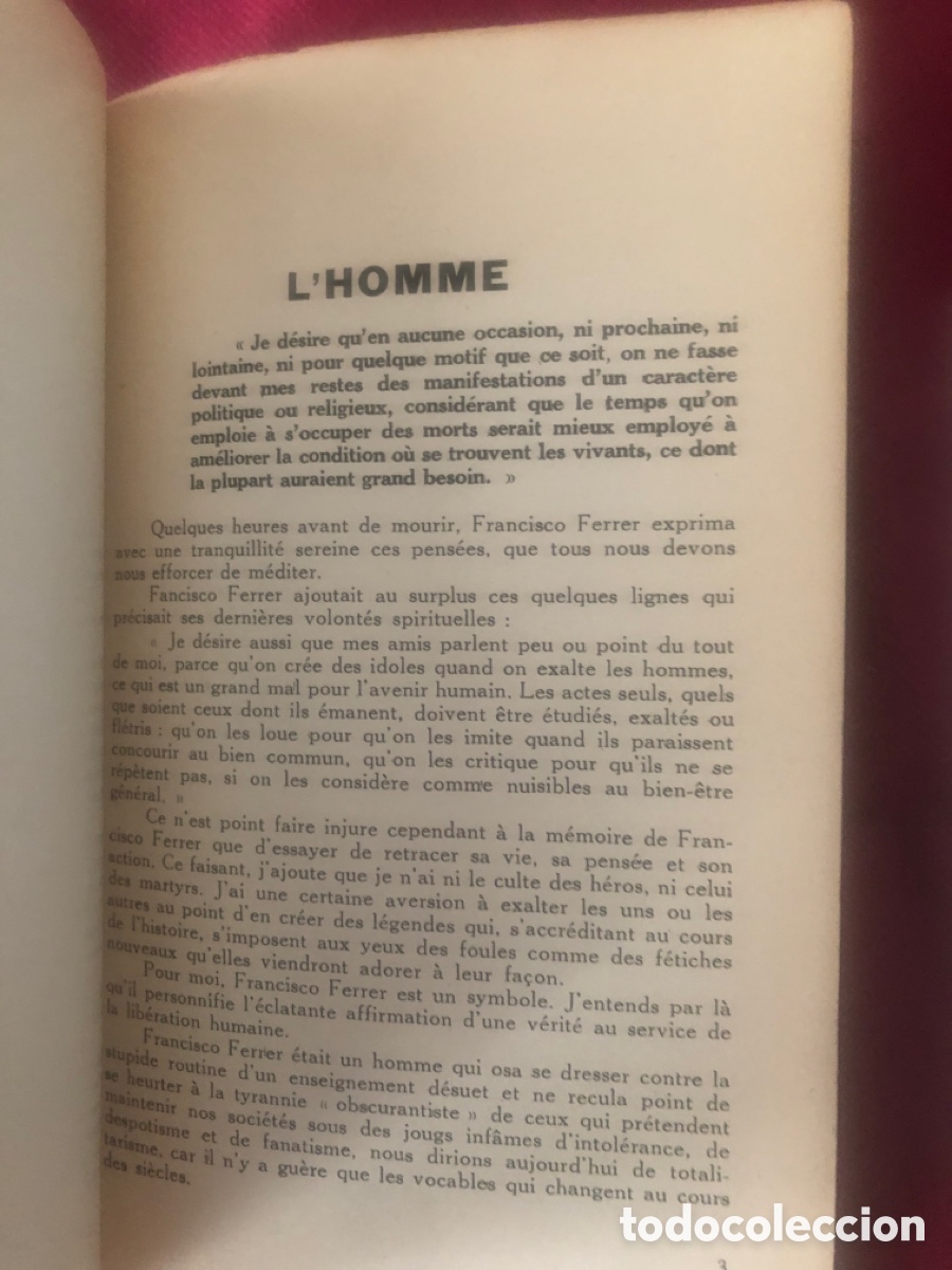 Libros de segunda mano: FRANCISCO FERRER UN PRECURSEUR-1959. - Foto 3