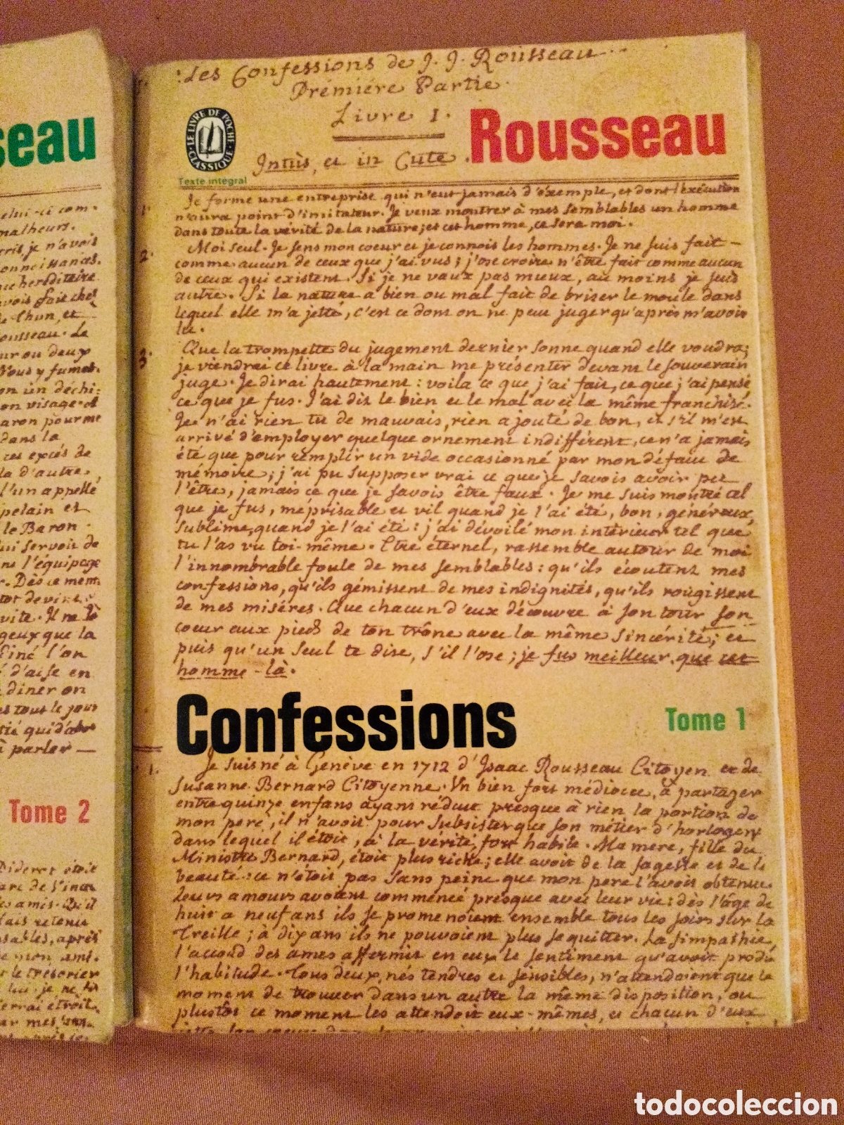 Libros de segunda mano: Confessions Rousseau 2 Tomes - Foto 3