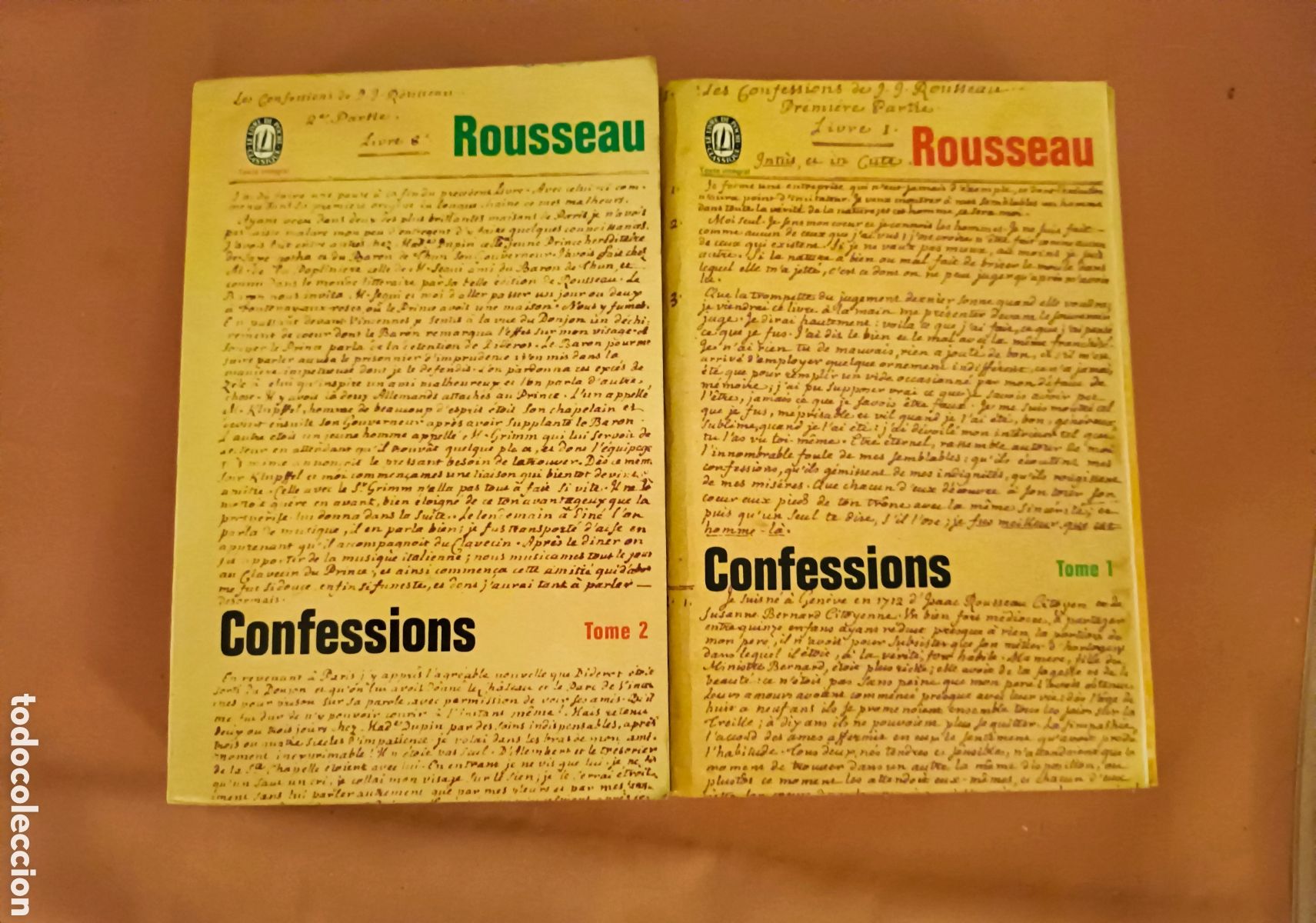 Libros de segunda mano: Confessions Rousseau 2 Tomes - Foto 1