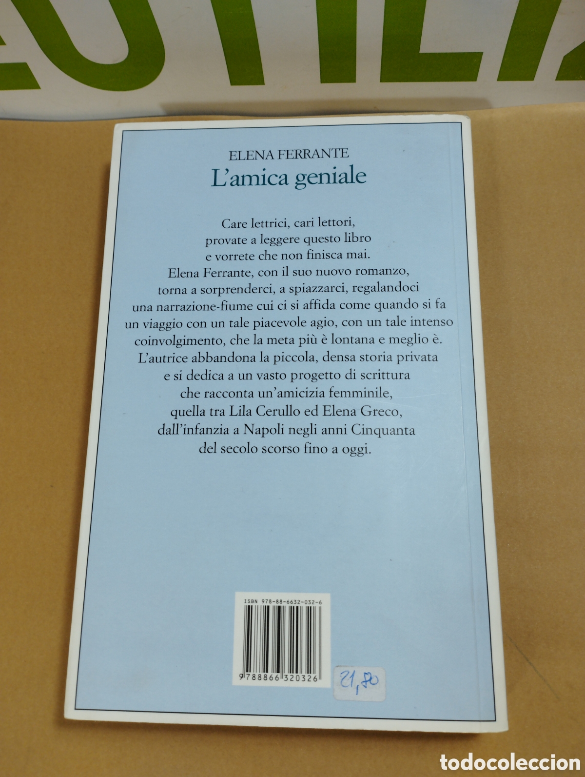 elena ferrante. l'amica geniale. volume primo. - Buy Other used books in  different languages on todocoleccion
