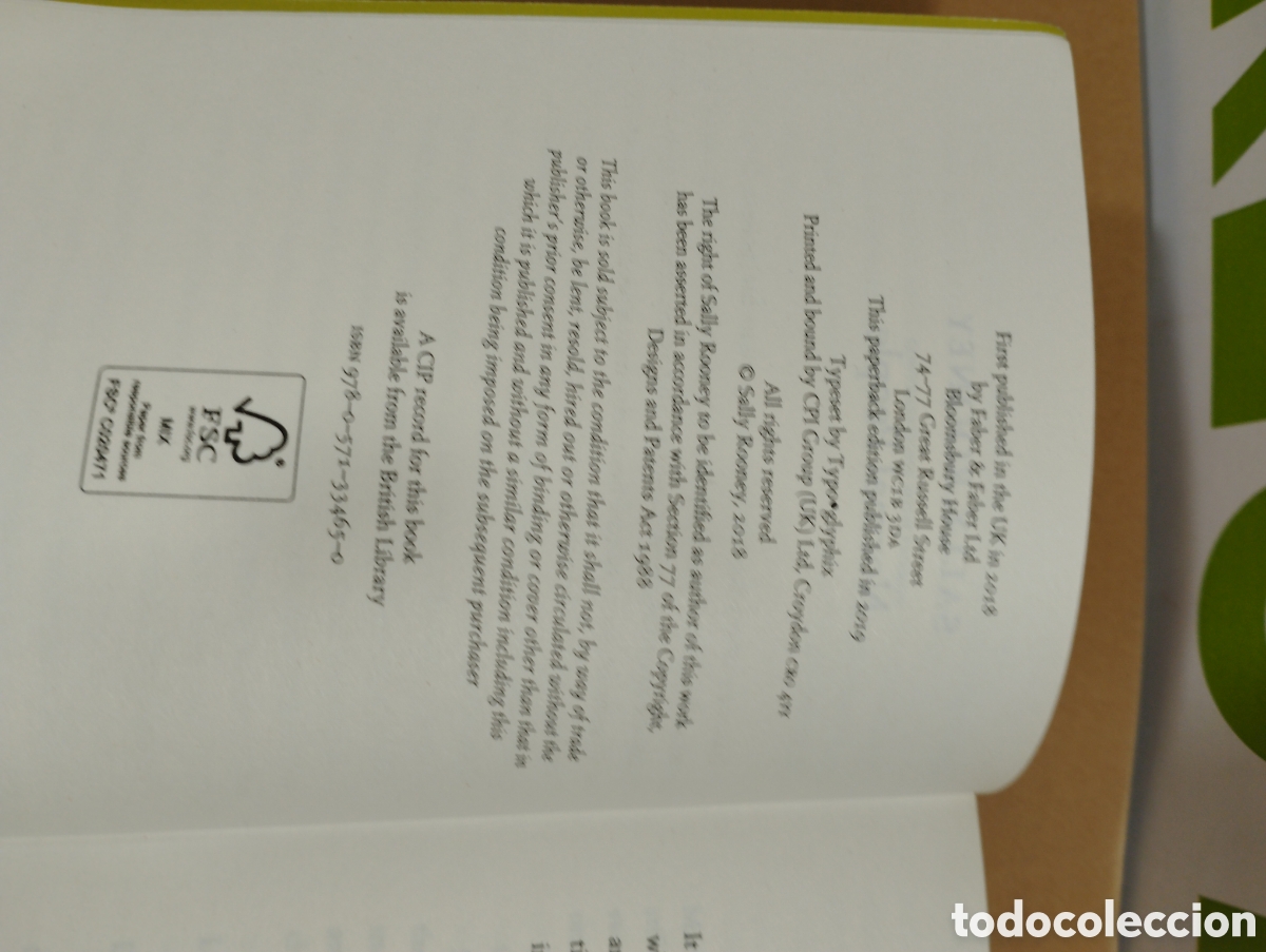 Libros de segunda mano: Sally Rooney. Normal People. - Foto 4