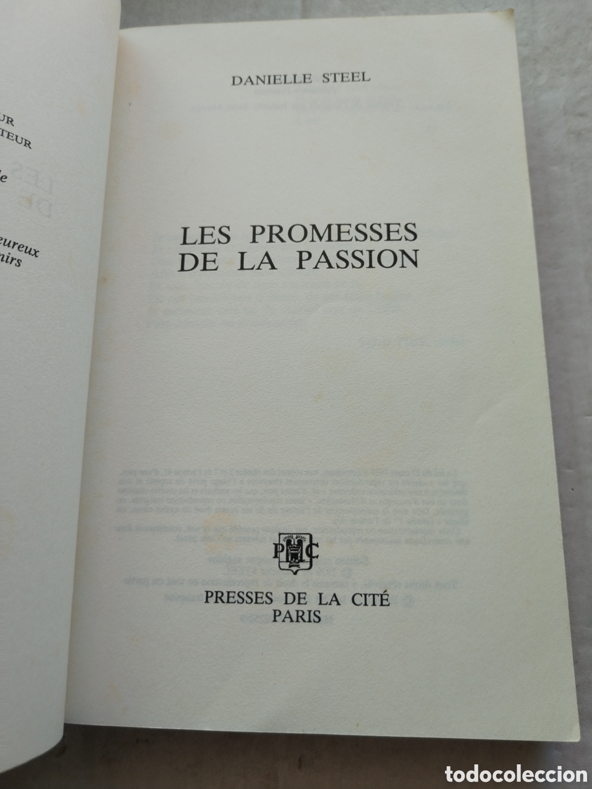 Libros de segunda mano: LES PROMESSES DE LA PASSION/DANIELLE STEEL - Foto 2